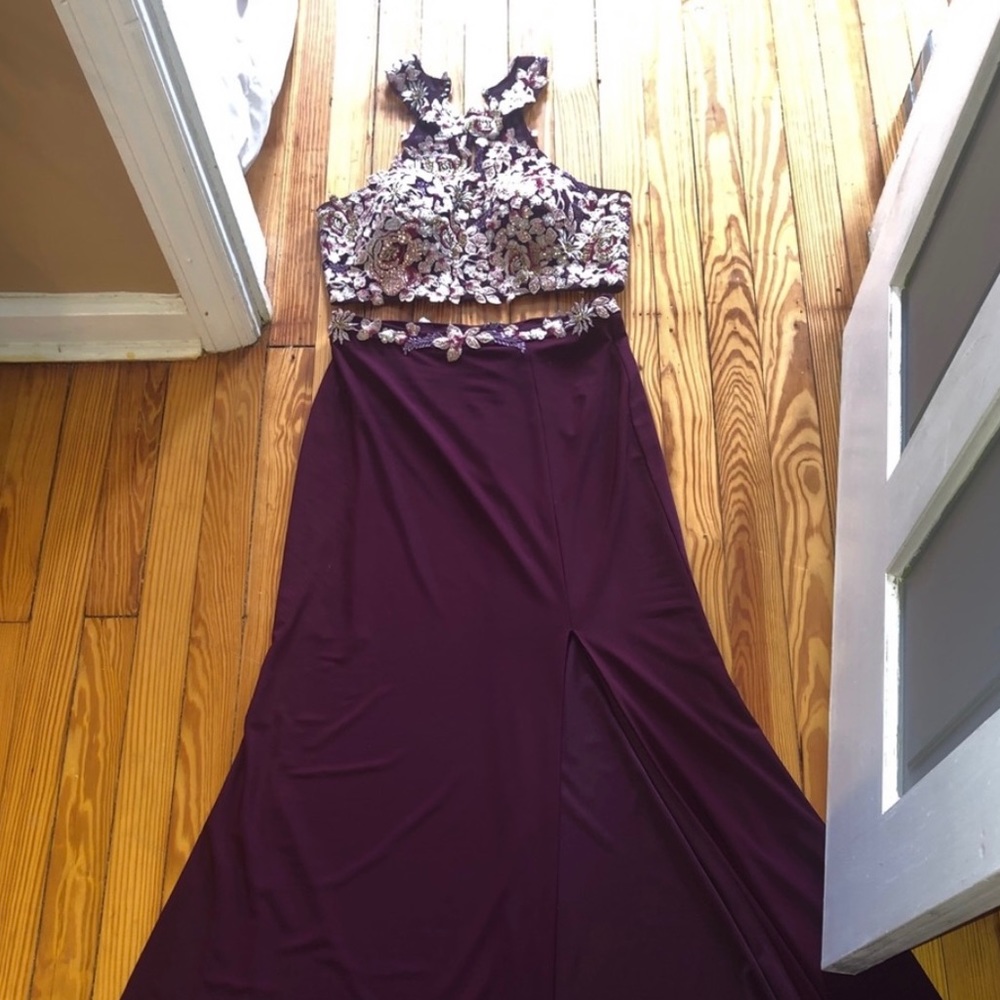 Two piece prom dress